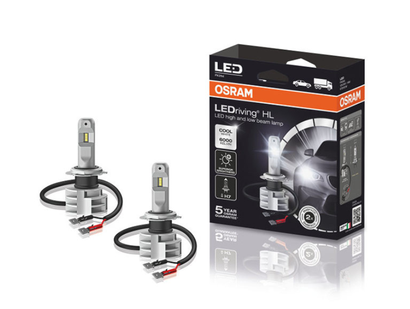 LED система Osram за фарове H7, генерация 2, студено бяла светлина, 12V/24V, 14W, PX26d