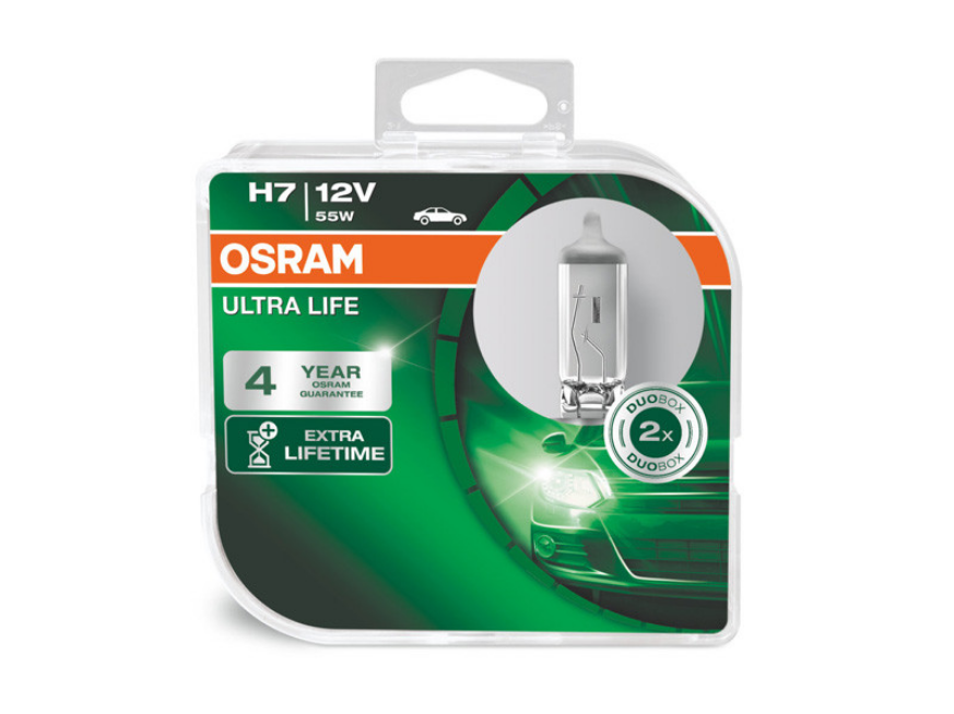 Комплект халогенни крушки OSRAM H7 UltraLife 12V