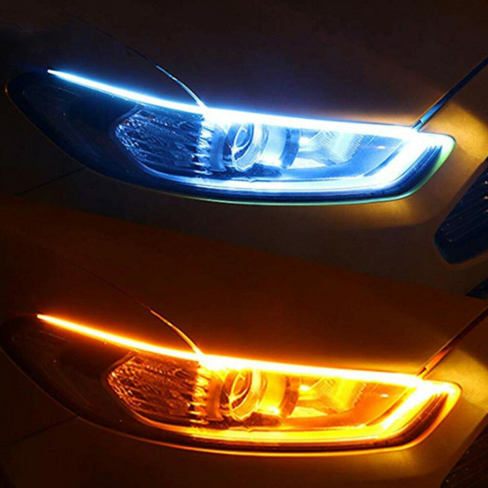 LED Диодни Дневни светлини RXZ Amio DRL+Turn light Car Light с функция бягащ мигач-45см